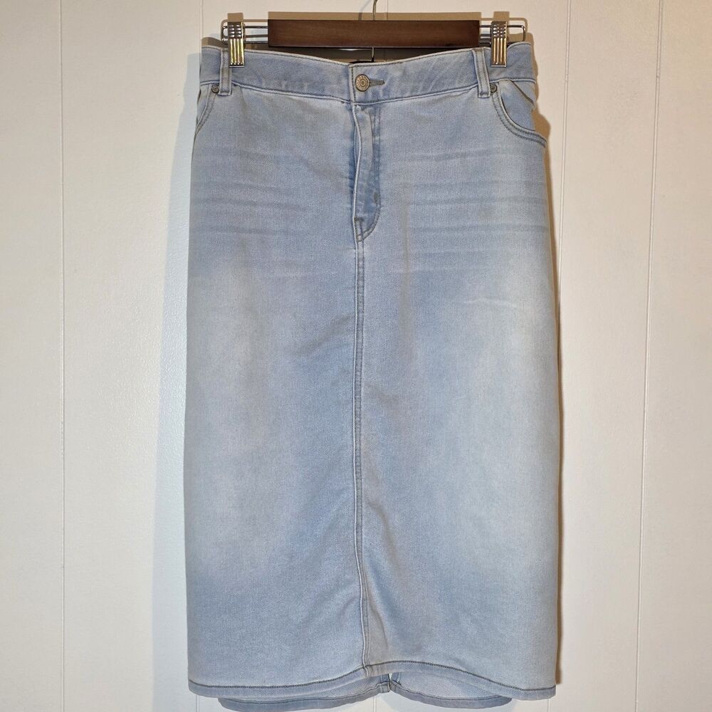 Est. 1946 Womens Size 22W Denim Skirt with Elastic Waist Band Pockets